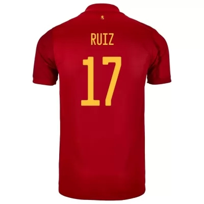 Enfant Équipe d'Espagne de football Maillot Fabian Ruiz #17 Tenues Domicile Rouge 2021
