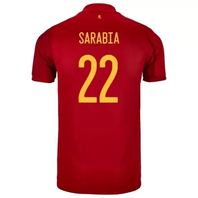 Enfant Équipe d'Espagne de football Maillot Pablo Sarabia #22 Tenues Domicile Rouge 2021