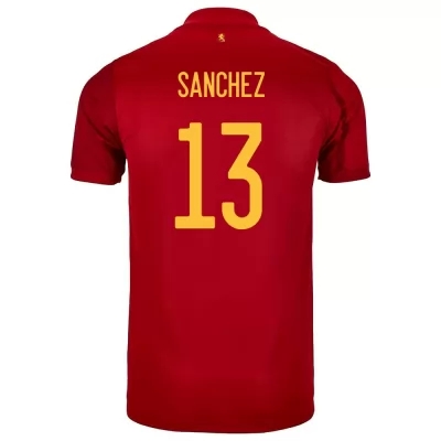 Homme Équipe d'Espagne de football Maillot Robert Sanchez #13 Tenues Domicile Rouge 2021