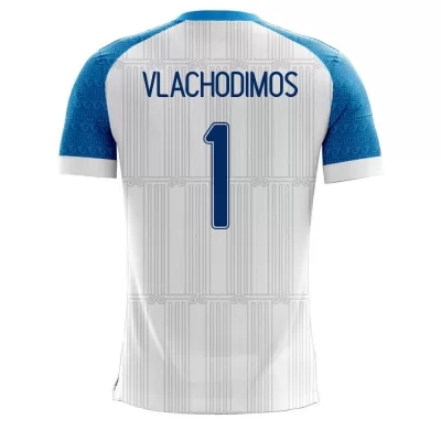 Femme Équipe de Grèce de football Maillot Odysseas Vlachodimos #1 Tenues Domicile Blanc 2021
