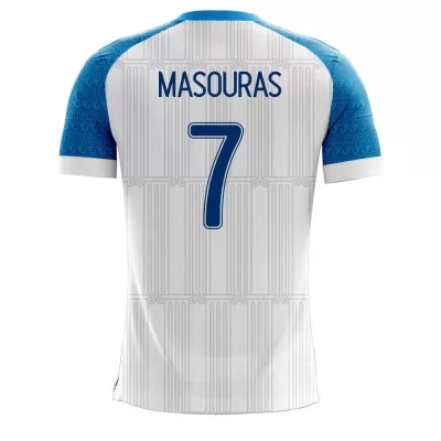 Femme Équipe de Grèce de football Maillot Georgios Masouras #7 Tenues Domicile Blanc 2021