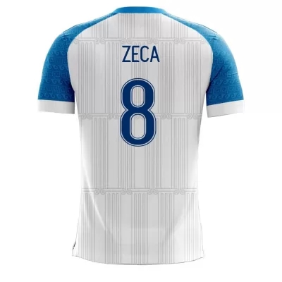 Femme Équipe de Grèce de football Maillot Zeca #8 Tenues Domicile Blanc 2021