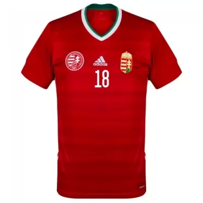 Femme Équipe de Hongrie de football Maillot David Siger #18 Tenues Domicile Rouge 2021