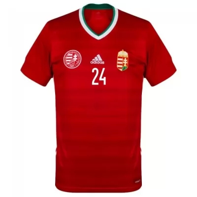 Femme Équipe de Hongrie de football Maillot Szabolcs Schon #24 Tenues Domicile Rouge 2021