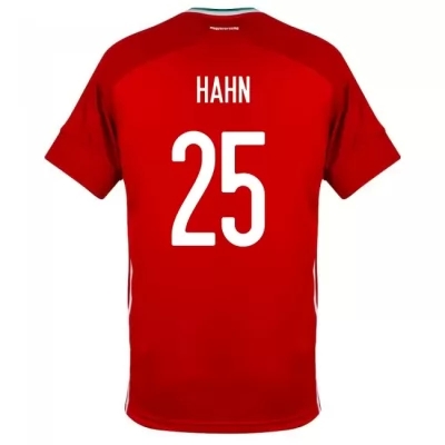 Femme Équipe de Hongrie de football Maillot Janos Hahn #25 Tenues Domicile Rouge 2021