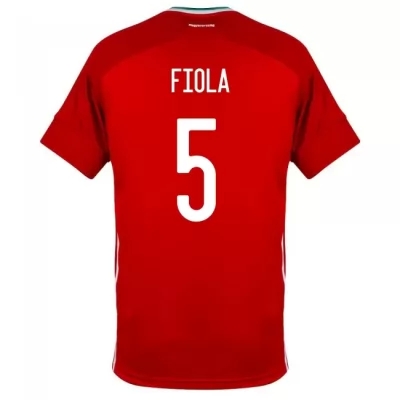Femme Équipe de Hongrie de football Maillot Attila Fiola #5 Tenues Domicile Rouge 2021