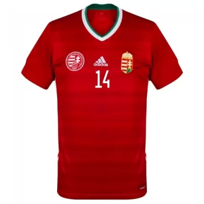 Femme Équipe de Hongrie de football Maillot Gergő Lovrencsics #14 Tenues Domicile Rouge 2021