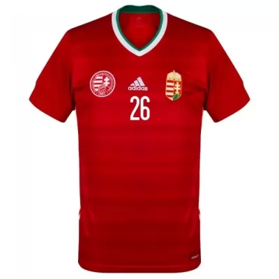 Femme Équipe de Hongrie de football Maillot Bendeguz Bolla #26 Tenues Domicile Rouge 2021
