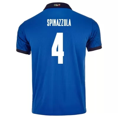 Enfant Équipe d'Italie de football Maillot Leonardo Spinazzola #4 Tenues Domicile Bleu 2021