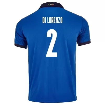 Femme Équipe d'Italie de football Maillot Giovanni Di Lorenzo #2 Tenues Domicile Bleu 2021