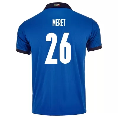 Femme Équipe d'Italie de football Maillot Alex Meret #26 Tenues Domicile Bleu 2021