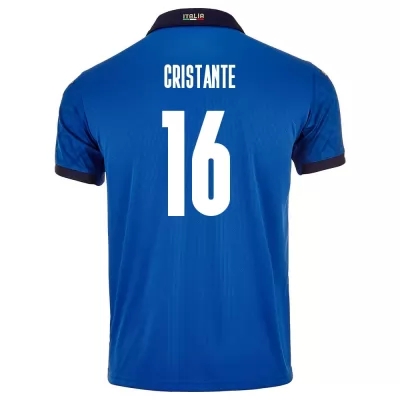 Femme Équipe d'Italie de football Maillot Bryan Cristante #16 Tenues Domicile Bleu 2021