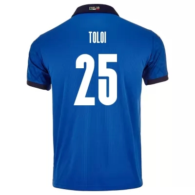 Enfant Équipe d'Italie de football Maillot Rafael Toloi #25 Tenues Domicile Bleu 2021