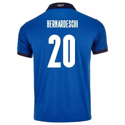 Femme Équipe d'Italie de football Maillot Federico Bernardeschi #20 Tenues Domicile Bleu 2021