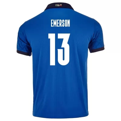 Homme Équipe d'Italie de football Maillot Emerson #13 Tenues Domicile Bleu 2021