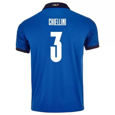 Enfant Équipe d'Italie de football Maillot Giorgio Chiellini #3 Tenues Domicile Bleu 2021