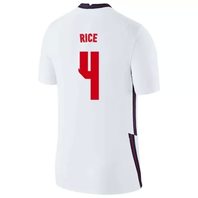 Homme Équipe d'Angleterre de football Maillot Declan Rice #4 Tenues Domicile Blanc 2021