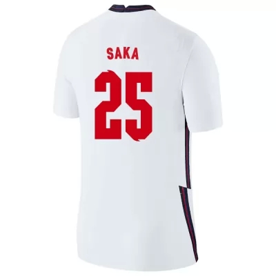 Femme Équipe d'Angleterre de football Maillot Bukayo Saka #25 Tenues Domicile Blanc 2021