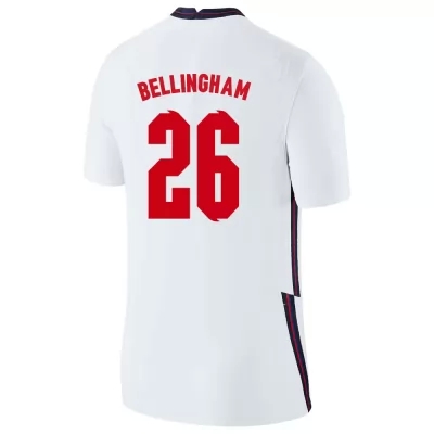 Homme Équipe d'Angleterre de football Maillot Jude Bellingham #26 Tenues Domicile Blanc 2021