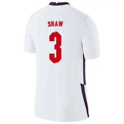 Femme Équipe d'Angleterre de football Maillot Luke Shaw #3 Tenues Domicile Blanc 2021