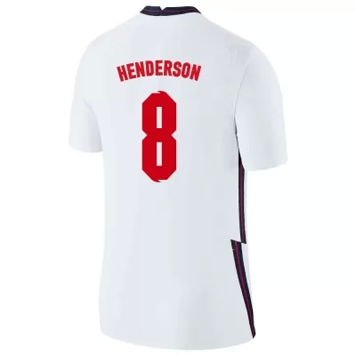 Femme Équipe d'Angleterre de football Maillot Jordan Henderson #8 Tenues Domicile Blanc 2021