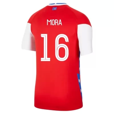 Femme Équipe du Chili de football Maillot Felipe Mora #16 Tenues Domicile Rouge 2021