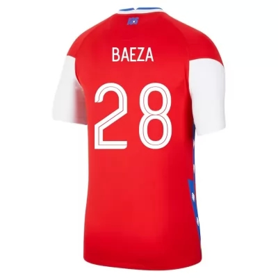 Femme Équipe du Chili de football Maillot Claudio Baeza #28 Tenues Domicile Rouge 2021
