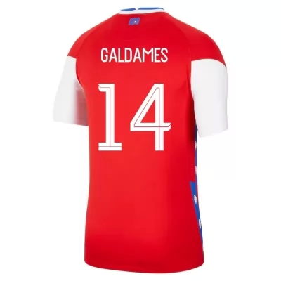 Femme Équipe du Chili de football Maillot Pablo Galdames #14 Tenues Domicile Rouge 2021