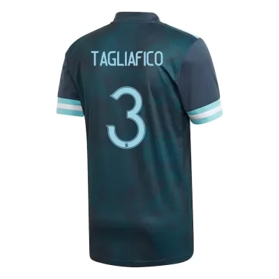 Femme Équipe d'Argentine de football Maillot Nicolas Tagliafico #3 Tenues Extérieur Bleu Foncé 2021
