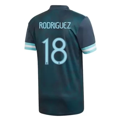 Femme Équipe d'Argentine de football Maillot Guido Rodriguez #18 Tenues Extérieur Bleu Foncé 2021