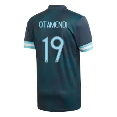 Enfant Équipe d'Argentine de football Maillot Nicolas Otamendi #19 Tenues Extérieur Bleu Foncé 2021