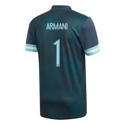 Enfant Équipe d'Argentine de football Maillot Franco Armani #1 Tenues Extérieur Bleu Foncé 2021