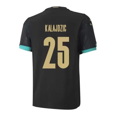 Femme Équipe d'Autriche de football Maillot Sasa Kalajdzic #25 Tenues Extérieur Noir 2021