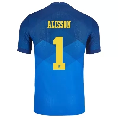Homme Équipe du Brésil de football Maillot Alisson #1 Tenues Extérieur Bleu 2021