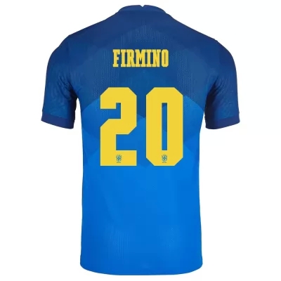 Homme Équipe du Brésil de football Maillot Roberto Firmino #20 Tenues Extérieur Bleu 2021