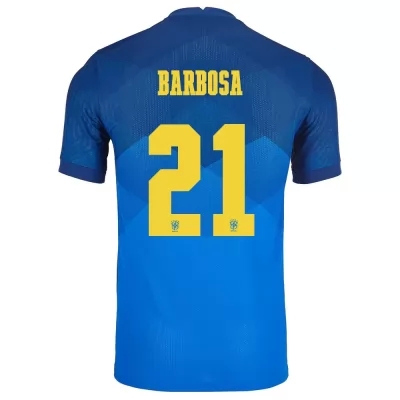 Femme Équipe du Brésil de football Maillot Gabriel Barbosa #21 Tenues Extérieur Bleu 2021