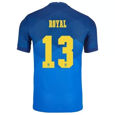 Enfant Équipe du Brésil de football Maillot Emerson Royal #13 Tenues Extérieur Bleu 2021