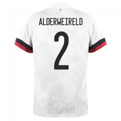 Femme Équipe De Belgique De Football Maillot Toby Alderweireld #2 Tenues Extérieur Blanc Noir 2021