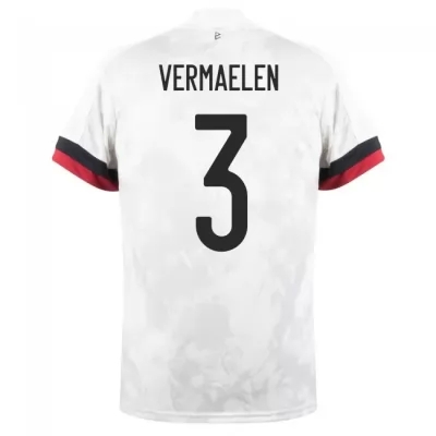 Femme Équipe de Belgique de football Maillot Thomas Vermaelen #3 Tenues Extérieur Blanc Noir 2021