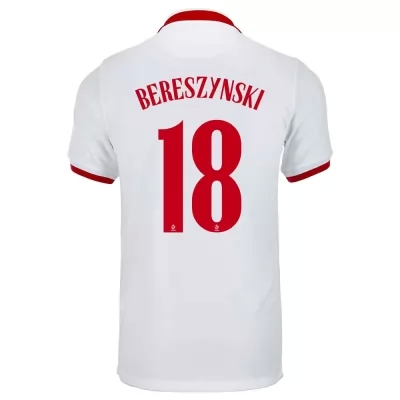 Femme Équipe de Pologne de football Maillot Bartosz Bereszynski #18 Tenues Extérieur Blanc 2021