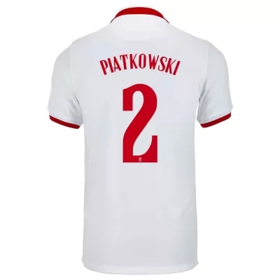 Femme Équipe de Pologne de football Maillot Kamil Piatkowski #2 Tenues Extérieur Blanc 2021