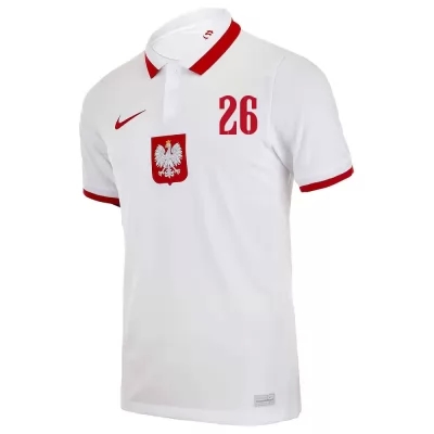 Femme Équipe de Pologne de football Maillot Tymoteusz Puchacz #26 Tenues Extérieur Blanc 2021