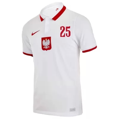 Femme Équipe de Pologne de football Maillot Michal Helik #25 Tenues Extérieur Blanc 2021