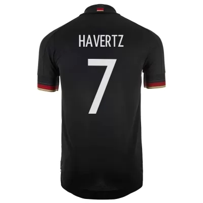 Enfant Équipe d'Allemagne de football Maillot Kai Havertz #7 Tenues Extérieur Noir 2021
