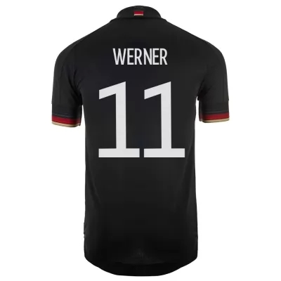 Femme Équipe d'Allemagne de football Maillot Timo Werner #11 Tenues Extérieur Noir 2021