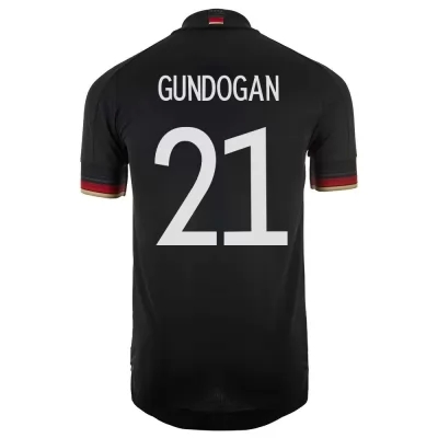 Homme Équipe d'Allemagne de football Maillot Ilkay Gundogan #21 Tenues Extérieur Noir 2021