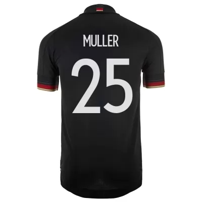 Homme Équipe d'Allemagne de football Maillot Thomas Muller #25 Tenues Extérieur Noir 2021