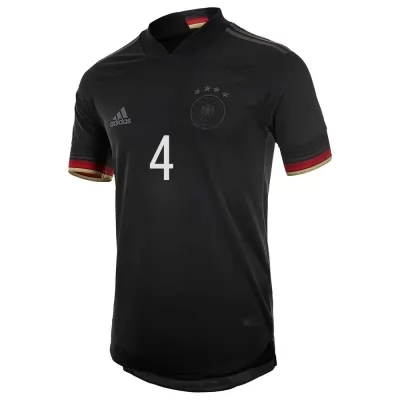 Femme Équipe d'Allemagne de football Maillot Matthias Ginter #4 Tenues Extérieur Noir 2021