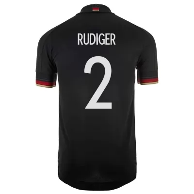 Enfant Équipe d'Allemagne de football Maillot Antonio Rudiger #2 Tenues Extérieur Noir 2021