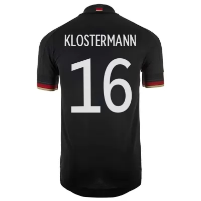 Homme Équipe d'Allemagne de football Maillot Lukas Klostermann #16 Tenues Extérieur Noir 2021